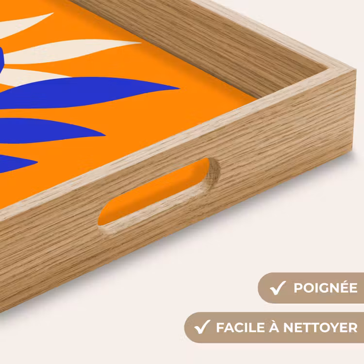 Plateau - Branches - Feuilles - Minimaliste - Bleu — 8