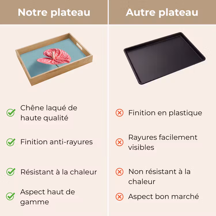 Plateau - Feuille - Anthurium - Points - Rose — 9