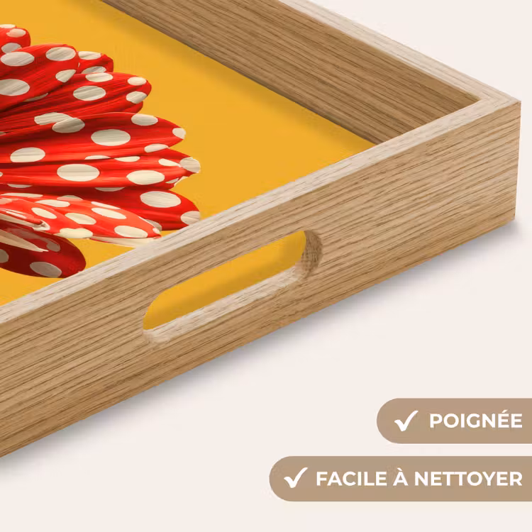 Plateau - Fleur - Rouge - Points — 8