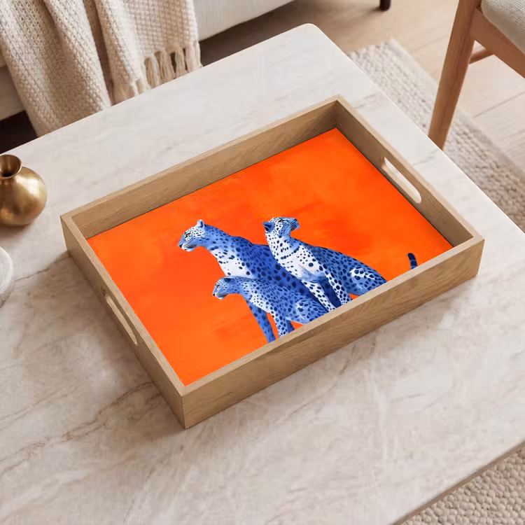 Plateau - Léopards - Points - Orange — 2