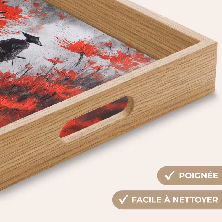 Plateau - Fleurs rouges - brumeux - Homme — 8