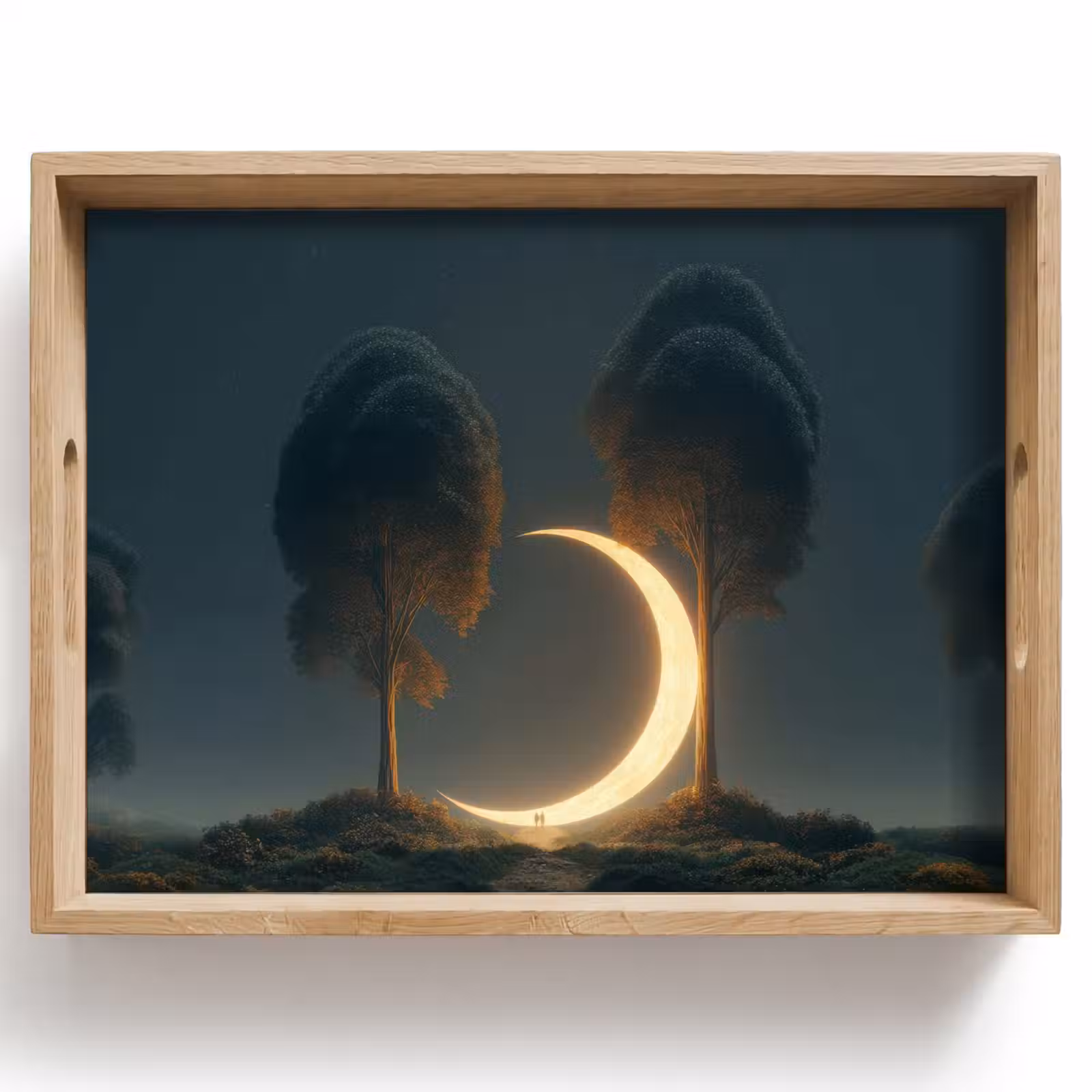 Plateau - Lune - Arbres - Marche — 1