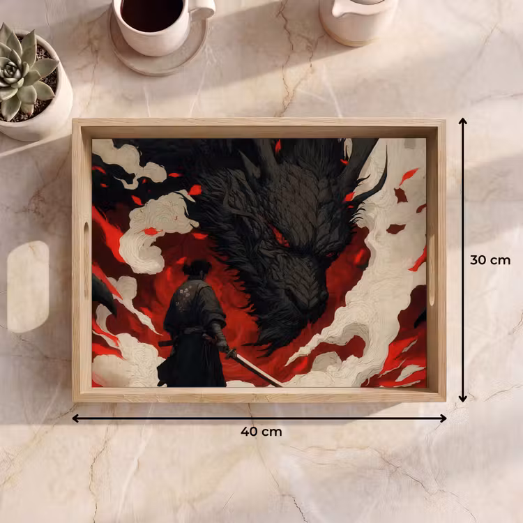 Plateau - Guerrier - Dragon - Noir - Rouge - Fumée — 7