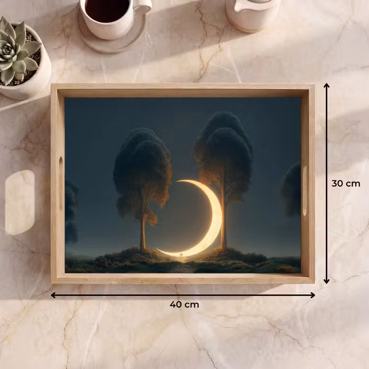 Plateau - Lune - Arbres - Marche — 7