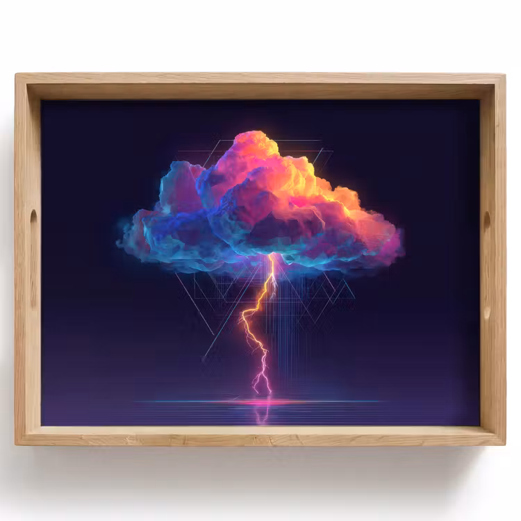 Plateau - Nuage de tonnerre - Éclair - Lumière - Bleu — 1