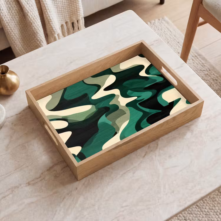 Plateau - Abstrait - Camouflage - Vert — 2