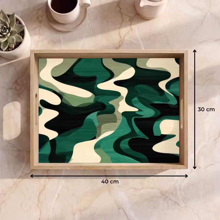 Plateau - Abstrait - Camouflage - Vert — 7