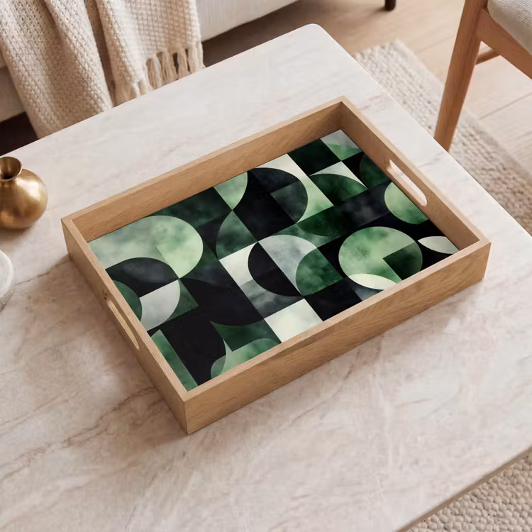 Plateau - Abstrait - Vert - Formes — 2
