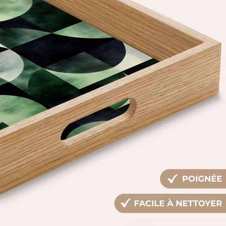 Plateau - Abstrait - Vert - Formes — 8