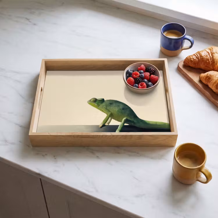 Plateau - Caméléon - Vert - Minimaliste — 3