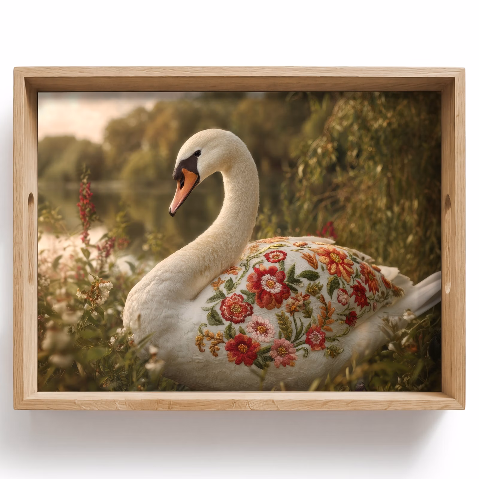 Plateau - Cygne - Fleurs - Nature — 1