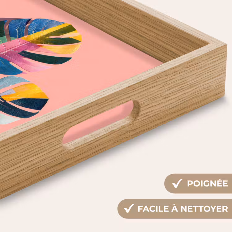 Plateau - Feuilles - peintes - colorées — 8