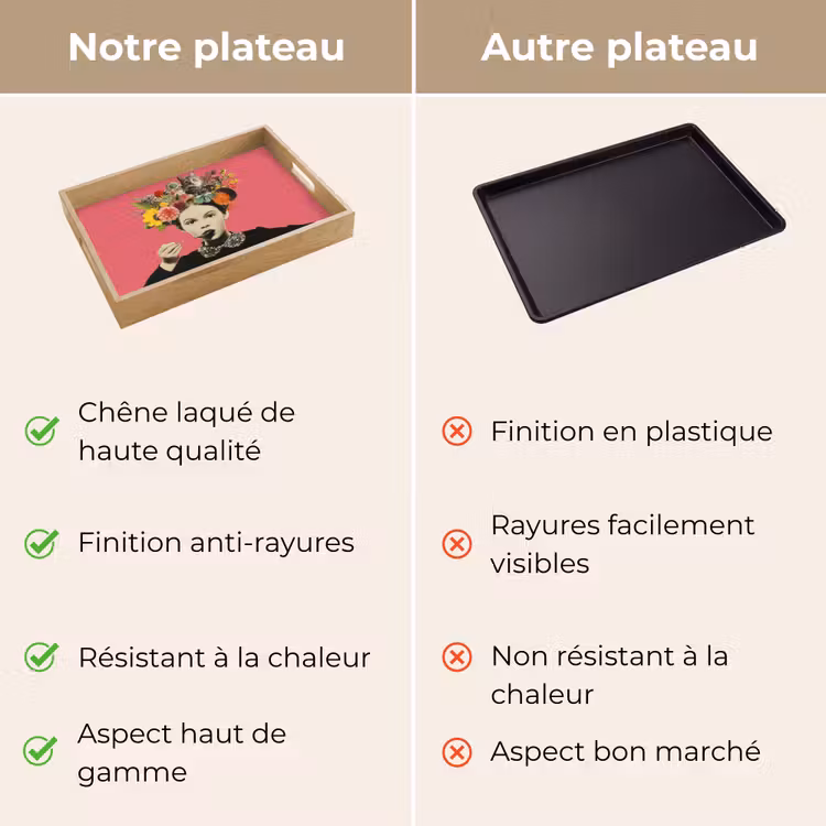 Plateau - Fille - Coupe - Fleurs - Rose — 9