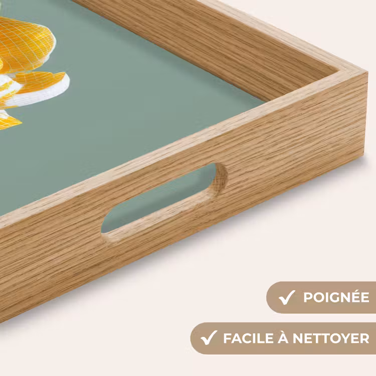 Plateau - Fleurs - Jaune - Feuilles - Structure — 8