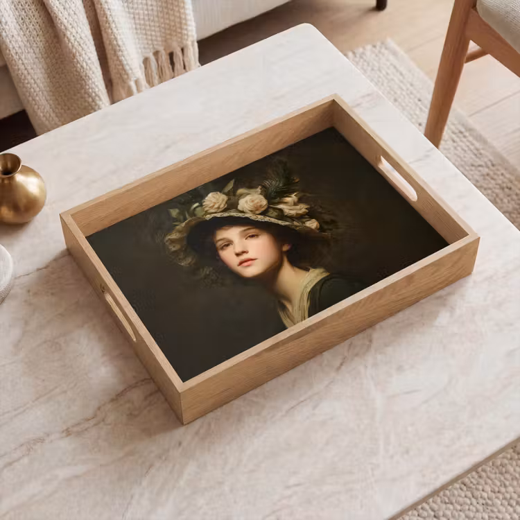 Plateau - Chapeau fleuri - Portrait - Femme — 2