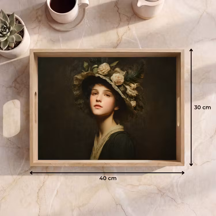 Plateau - Chapeau fleuri - Portrait - Femme — 7