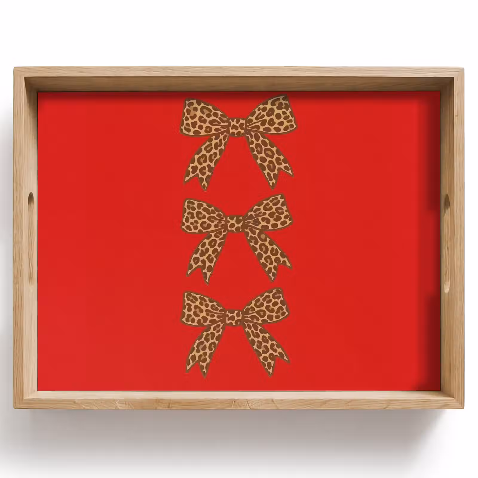 Plateau - Boucles - Imprimé panthère - Rouge — 1