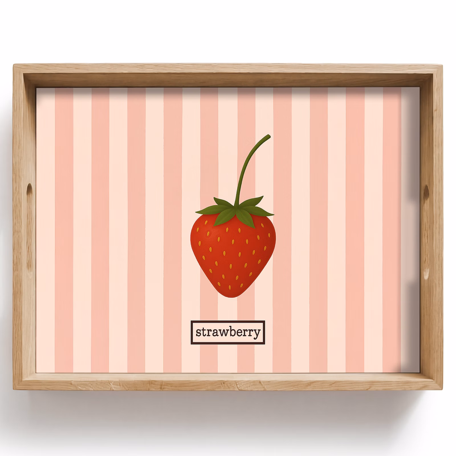 Plateau - Fraise - Rayures - Minimaliste - Rouge — 1