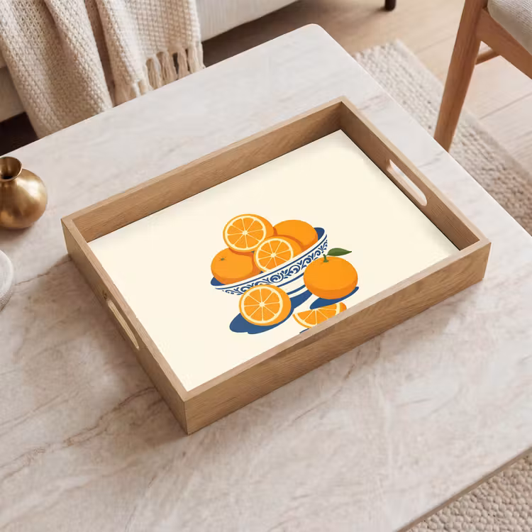 Plateau - Bol - Minimaliste - Orange - Oranges — 2