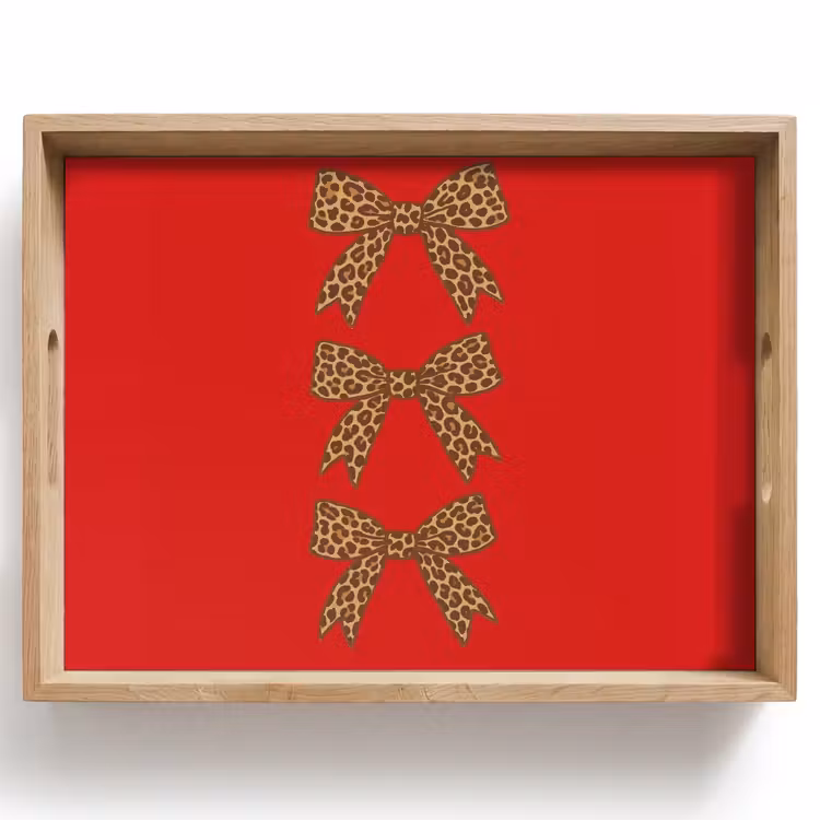 Plateau - Boucles - Imprimé panthère - Rouge — 1