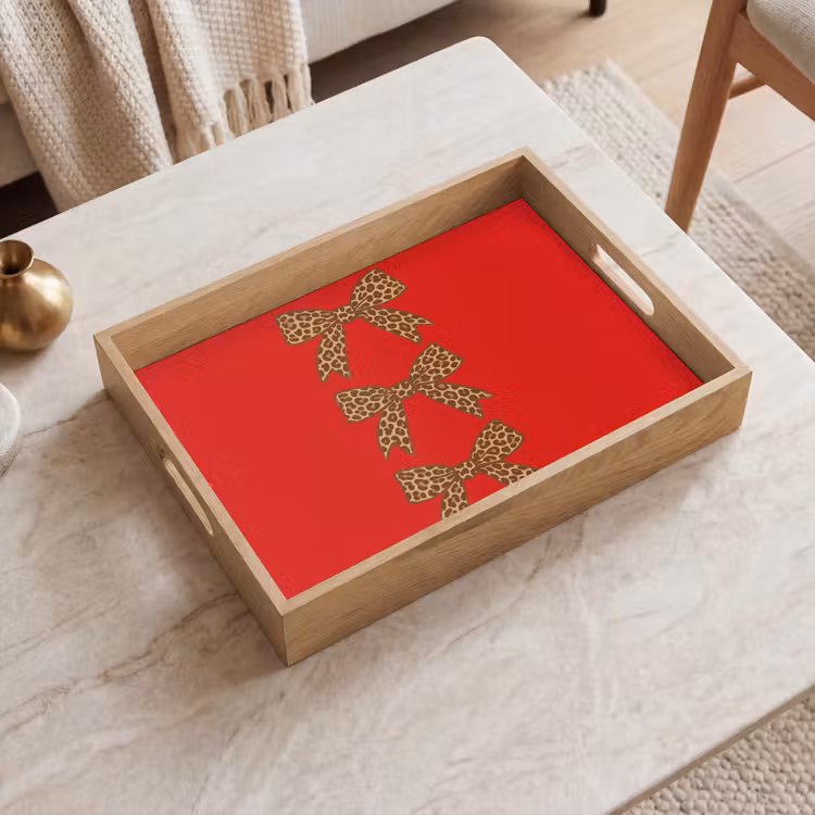 Plateau - Boucles - Imprimé panthère - Rouge — 2