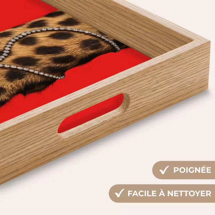 Plateau - Patte - Léopard - Chaîne - Pierres précieuses — 8