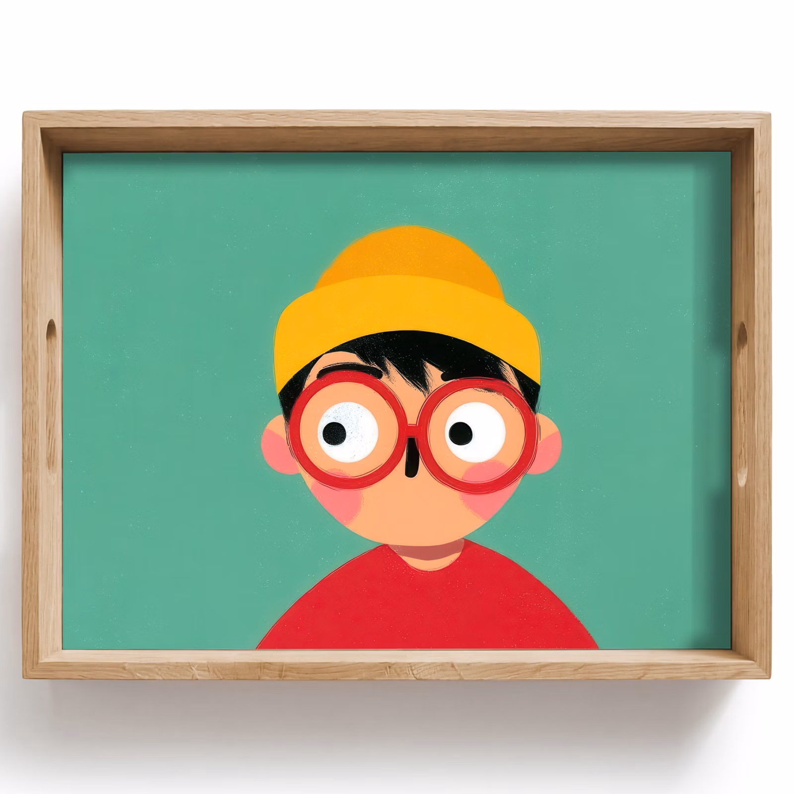 Plateau - Garçon - Cartoon - Lunettes - Chapeau — 1