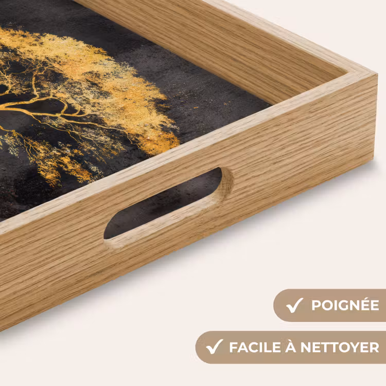 Plateau - Arbre - Peinture - Or - Abstrait — 8