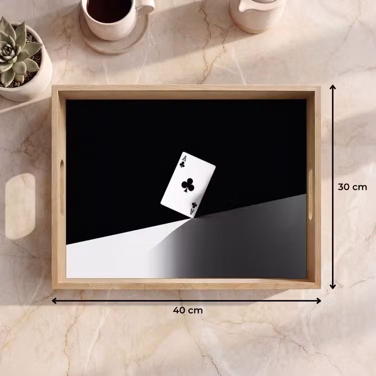 Plateau - Carte à jouer - Trèfle - Abstrait - Noir — 7