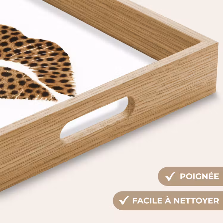 Plateau - Lip - Imprimé panthère - Minimaliste - Blanc — 8