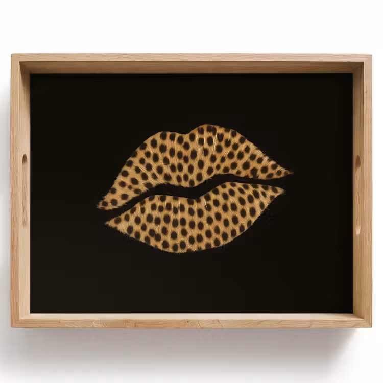 Plateau - Lip - Noir - Imprimé panthère — 1