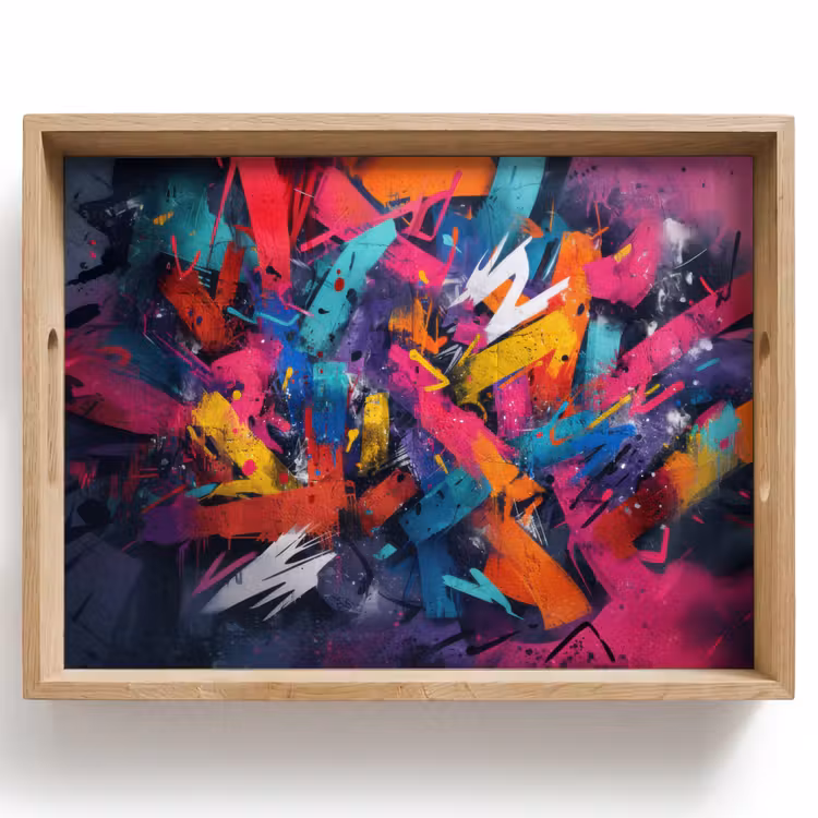 Plateau - Abstrait - Explosion - Couleurs néon — 1