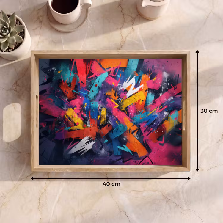 Plateau - Abstrait - Explosion - Couleurs néon — 7