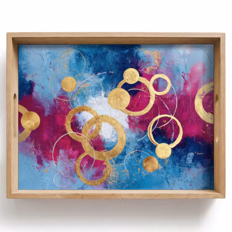 Plateau - Cercles - Or - Abstrait — 1