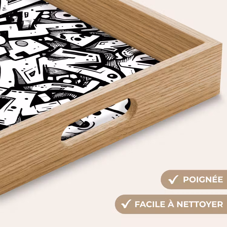 Plateau - Formes - Lettres - Graffiti - Noir — 8