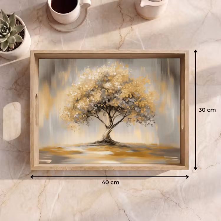 Plateau - Peinture - Arbre - Abstrait - Feuilles — 7