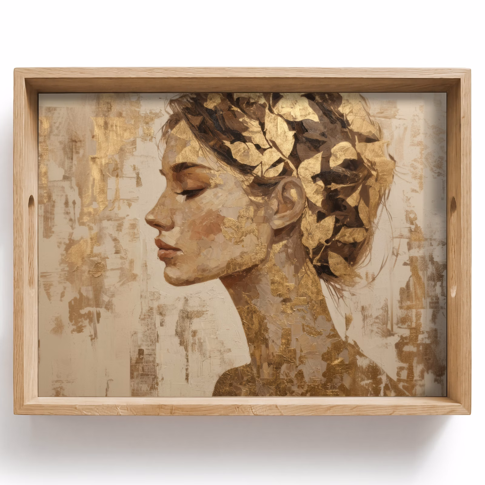 Plateau - Femme - Or - Abstrait - Texture — 1