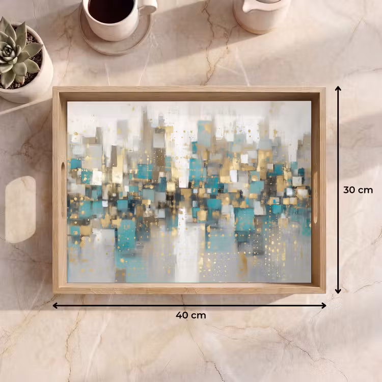 Plateau - Abstrait - Blocs - Or - Skyline — 7