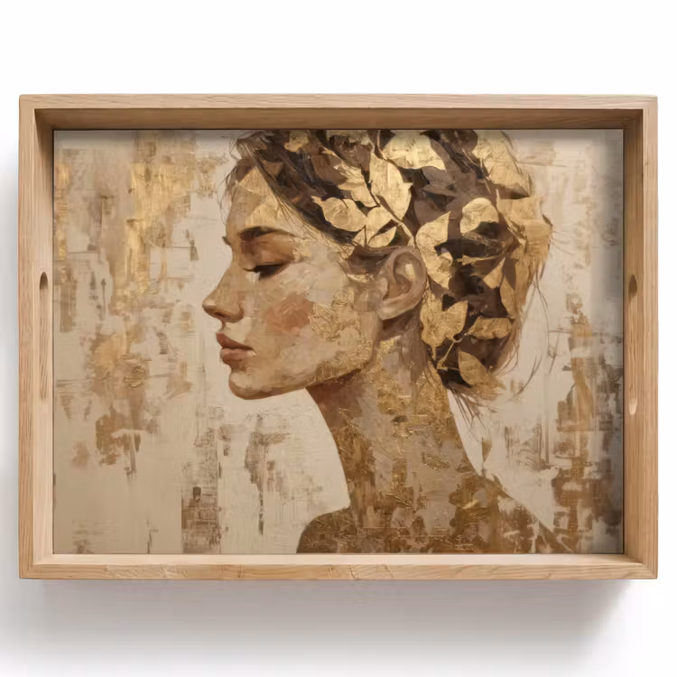 Plateau - Femme - Or - Abstrait - Texture — 1