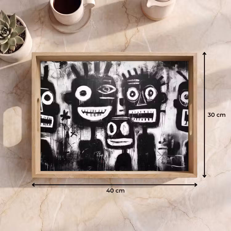 Plateau - Peinture - Figures - Noir - Abstrait — 7