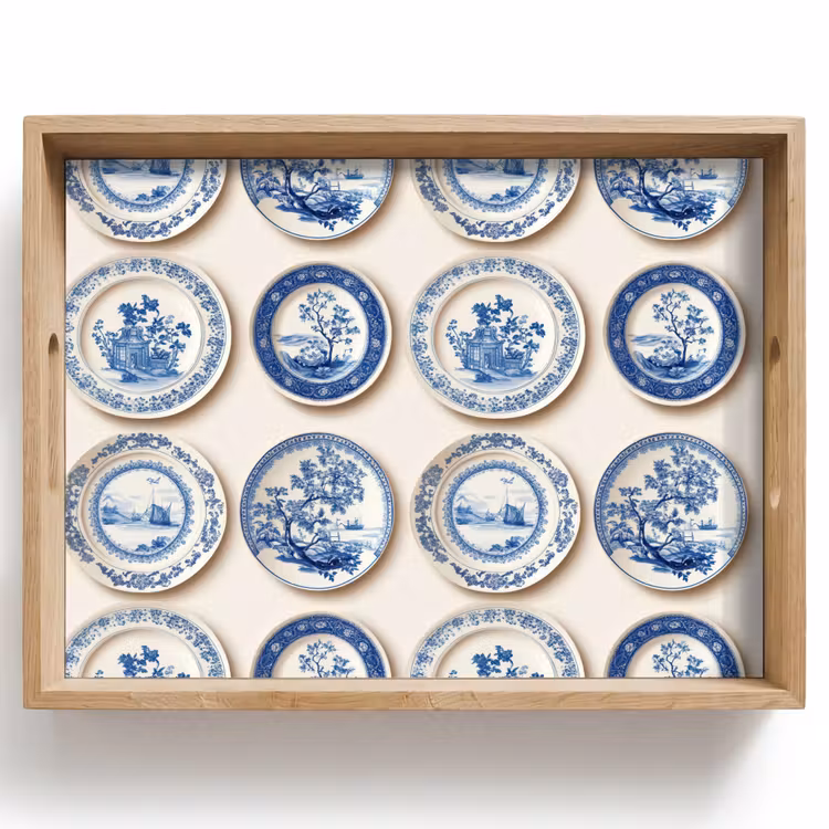Plateau - Panneaux - Arbres - Plantes - Bleu — 1