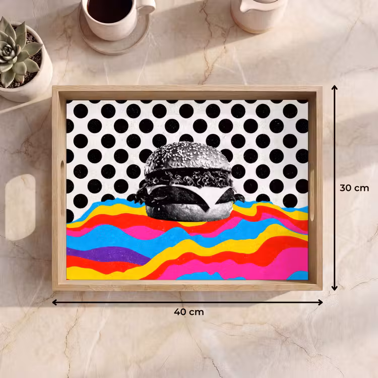 Plateau - Hamburger - Points - Vagues - Couleurs — 7