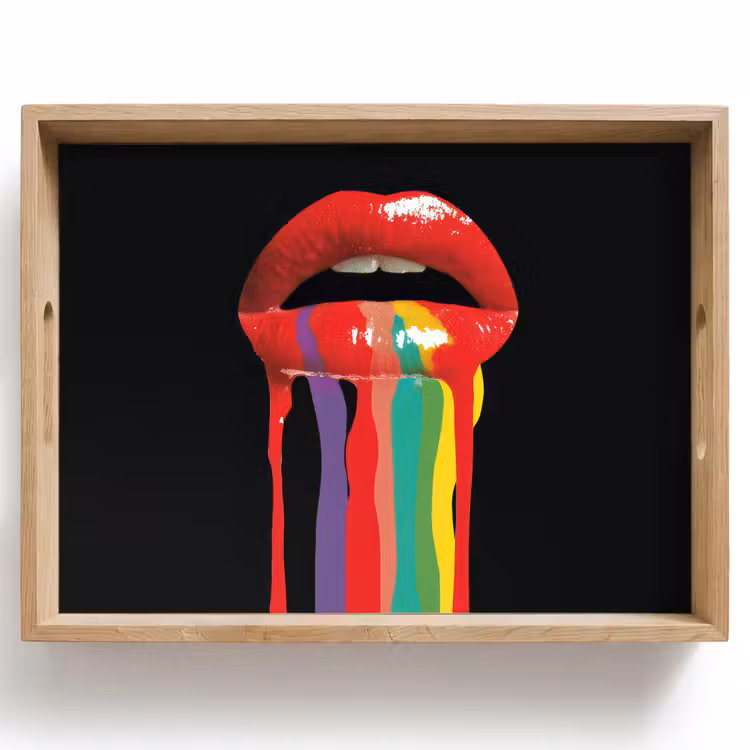 Plateau - Lèvres - Couleurs - Noir — 1