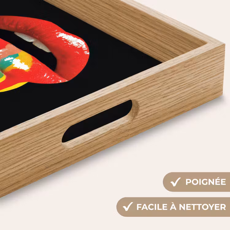 Plateau - Lèvres - Couleurs - Noir — 8