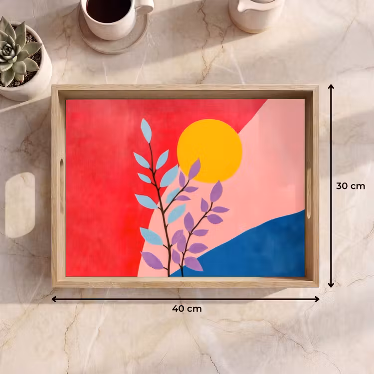 Plateau - Feuilles - Soleil - Formes abstraites — 7