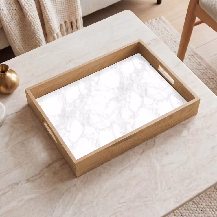 Plateau - Minimaliste - Veines blanches - veines grises — 2