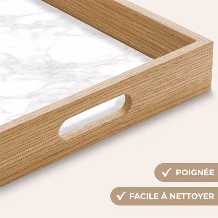 Plateau - Minimaliste - Veines blanches - veines grises — 8