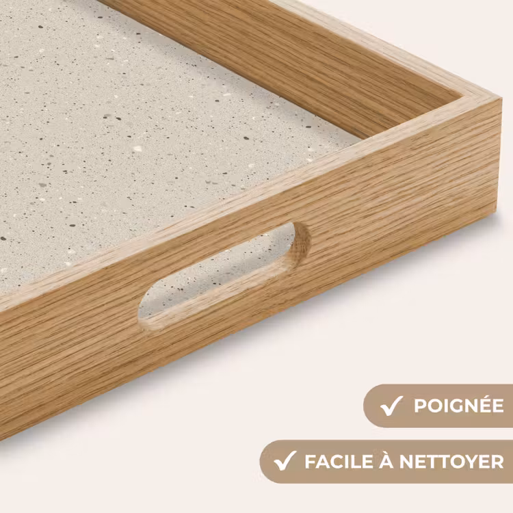 Plateau - Beige clair - Terrazzo - Gris — 8