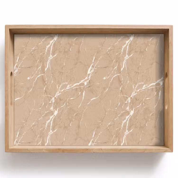Plateau - Beige - Marble - Organic - White — 1