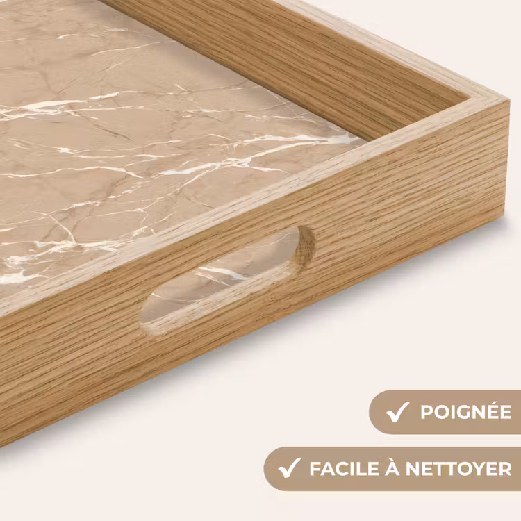 Plateau - Beige - Marble - Organic - White — 8